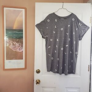 Current/Elliott The Dawn Tee Dress in Love letter